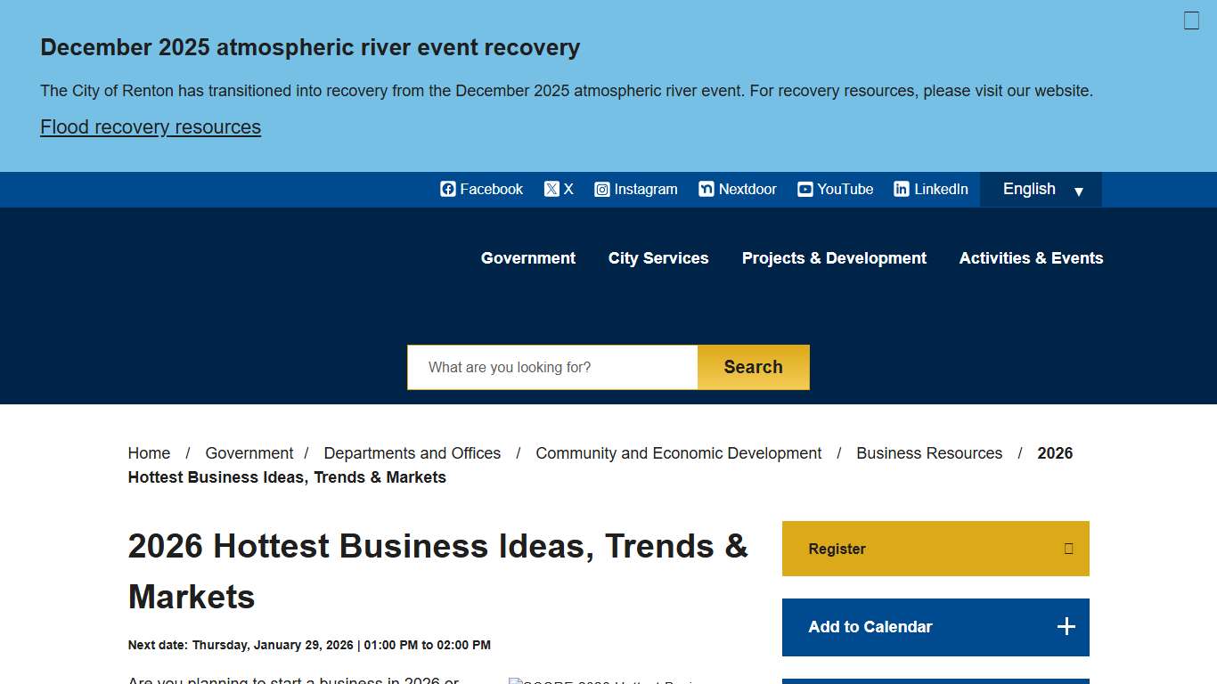 2026 Hottest Business Ideas, Trends & Markets City of Renton